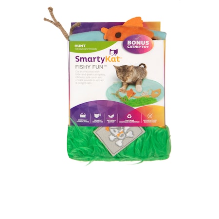 Smartykat Fishy Fun Crinkle Play Mat Catnip Cat Toy 38020-99997-024